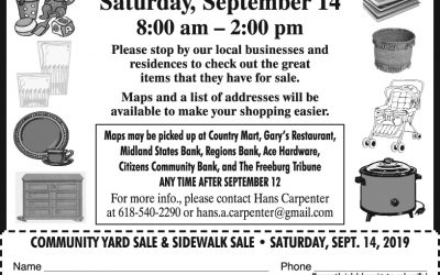 Freeburg Community Yard Sale September 14